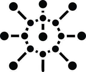 Poster - A complex silhouette design representing decentralized interconnected networks of the future