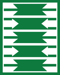 Aufkleber - Abstract ai neural network representation green color arrows and shapes on white background