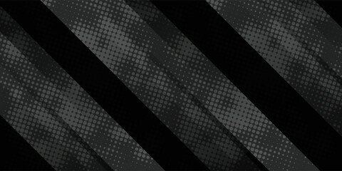 Poster - Black abstract background. Elegant dark diagonal shape elements. Modern luxury grey gradient graphic design modern arts