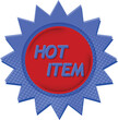 © Rizky - Hot item label halftone style icon isolated