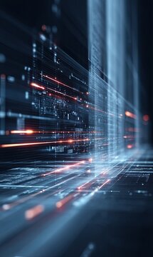 Digital abstraction showcasing data flow and connectivity
