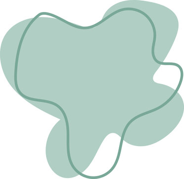 Organic amoeba blob shape abstract colorful, vector illustration.