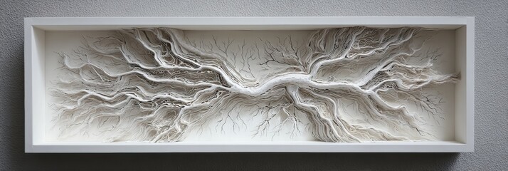 Poster - Incredible Paper Art Showcases Intricate Layered Nerves With Stunning 3D Depth Detail, Reflecting Creative Artistry and Craftsmanship