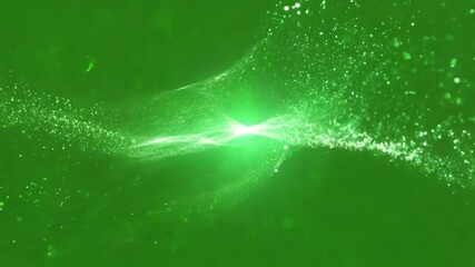 Poster - Abstract Green Energy Pulse: Capturing the essence of vibrant energy, the abstract composition features a radiant green core at its heart.