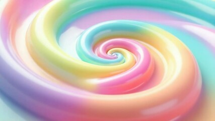 Poster - Colorful abstract design with swirling shapes and vibrant hues on a pink background, perfect for artistic or creative uses.