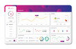 © Dewa Artwork - Banking dashboard website template and Data Visualization. Graphical user interface for website page