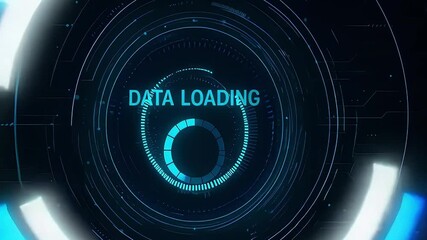 Abstract Futuristic Data Loading Interface Design Digital Technology Progress Concept
