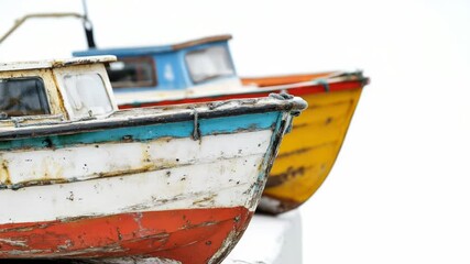 Wall Mural - a couple of boats resting on the beach, surrounded by calm waters and sunny skies.