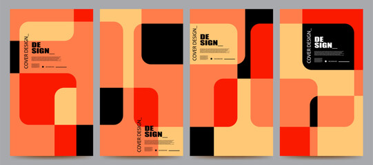 abstract geometric colorful background set