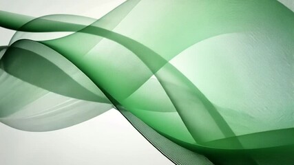 Poster - Abstract Green Flow: Elegant, flowing green ribbons create a dynamic, abstract design. Perfect for backgrounds, website headers, or any project needing a touch of sophistication.