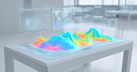 Aufkleber - In a modern research laboratory, a vibrant display illustrates the transformation of shape memory alloys.