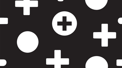 Poster - Geometric shapes juxtapose contrastingly on a stark background creating visual rhythm and flow