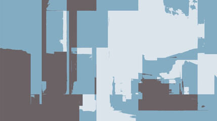 Poster - Abstract geometric shapes overlap in layered composition background design