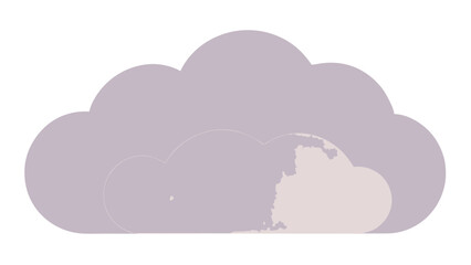 Fototapete - Abstract cloud shape illustration with transparency ideal for graphic design projects