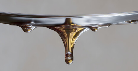 Aufkleber - A close-up view captures the intricate behavior of liquid metal as it transitions and adapts.