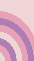 Poster - Abstract curved layered rainbow design with transparent background in soft pastel colors