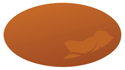 Poster - Abstract design element brown circle shape with geometric broken element transparency