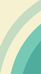 Poster - Abstract design with pastel colors featuring curved lines and layered composition