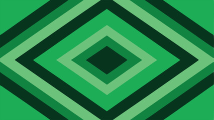 Poster - Abstract geometric diamond pattern in shades of green suitable for creative design projects