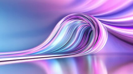 Poster - Abstract Wave: Captivating abstract design featuring a swirling, ribbon-like form with soft, flowing lines. The elegant composition evokes a sense of motion and fluidity.