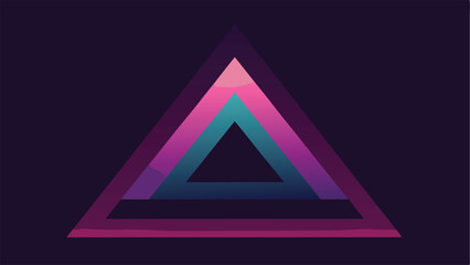 Poster - Abstract geometric triangle with gradient lighting and dark purple background