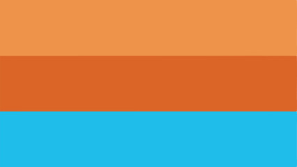 Poster - Abstract gradient composition with orange rust and blue layers suitable for designs