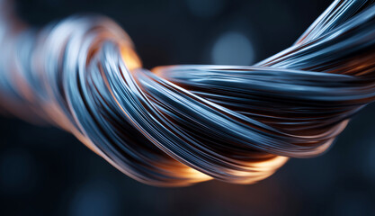Aufkleber - A close-up view showcases a twisted formation of smart materials and shape memory alloys.