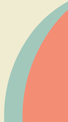Poster - Abstract pastel composition of layered geometric shapes with soft color palette