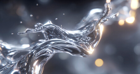 Aufkleber - Flexible alloys demonstrate remarkable shape memory effects as they transition between states, showcasing the unique qualities of liquid metal and its potential applications in technology and design.