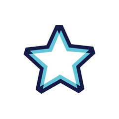 Leinwandbilder - Red star on a white background, a bright symbol for design and decoration