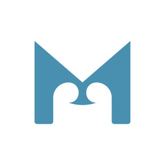Leinwandbilder - Creative and Stylized Modern M Logo Design