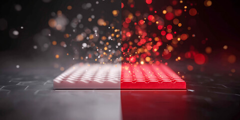 Aufkleber - The image showcases a surface undergoing a transformation, highlighting the fascinating properties of smart materials.