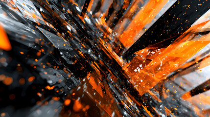 Poster - Abstract explosion of colors in a dynamic composition for modern futuristic background design.