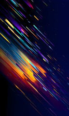 Poster - Dynamic abstract background featuring vibrant streaks of light creating a sense of motion and energy perfect for modern designs