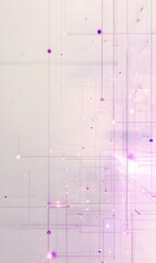 Poster - Abstract digital network with glowing particles creating a futuristic interconnected communication system background design