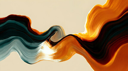Poster - Dynamic flow of colors in an abstract composition creating an expressive and artistic statement piece