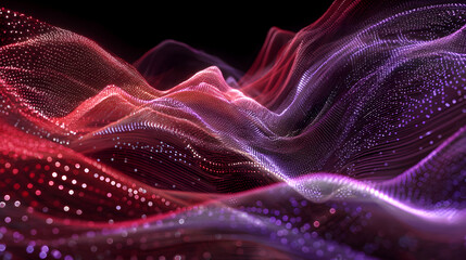 Poster - Abstract waves of flowing light form a visually stunning backdrop for presentations or creative projects