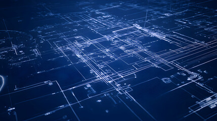 Poster - Advanced circuit board visualization showcasing intricate network connections and technological advancement