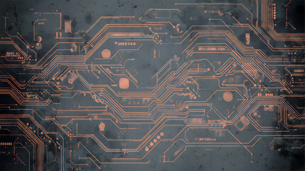 Poster - Abstract motherboard circuit pattern digital technology innovative technical concept background design