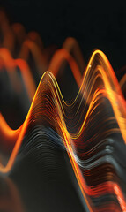Poster - Radiant curves create a mesmerizing display of light painting, captivating the eye with dynamic energy and captivating flow, abstract