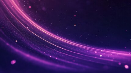 Poster - Abstract image featuring glowing pink and purple light trails against a dark background, creating a cosmic or futuristic effect.
