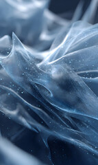 Poster - Ethereal waves of fabric with shimmering sparkles creating a dreamy and elegant abstract composition showcasing delicate beauty and fluid movement