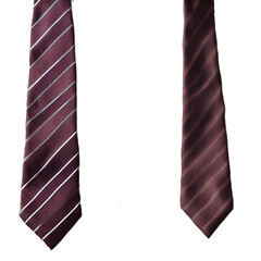 Poster - A formal necktie with striped pattern, isolated on a empty plain background