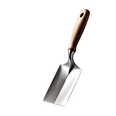 Poster - A mason's trowel with wooden handle, isolated on a empty plain background
