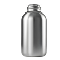 Poster - A metal water bottle with screw cap, isolated on a empty plain background