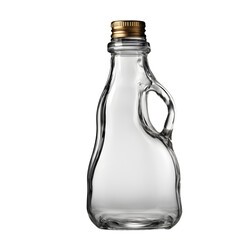 Poster - A bottle neck for pouring liquids, with visible threads, isolated on a empty plain background