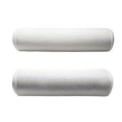 Poster - A long cylindrical bolster pillow (polochon), isolated on a empty plain background