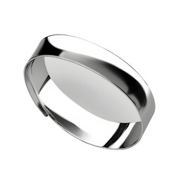 Poster - A minimalist metal bangle bracelet (jonc), isolated on a empty plain background