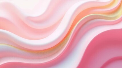 Poster - A detailed shot of a wavy design featuring pink and yellow hues.
