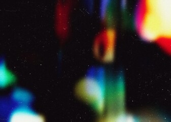 Poster - grainy rainbow lens optical flare film dust overlay effect vintage abstract light leaks photo retro 